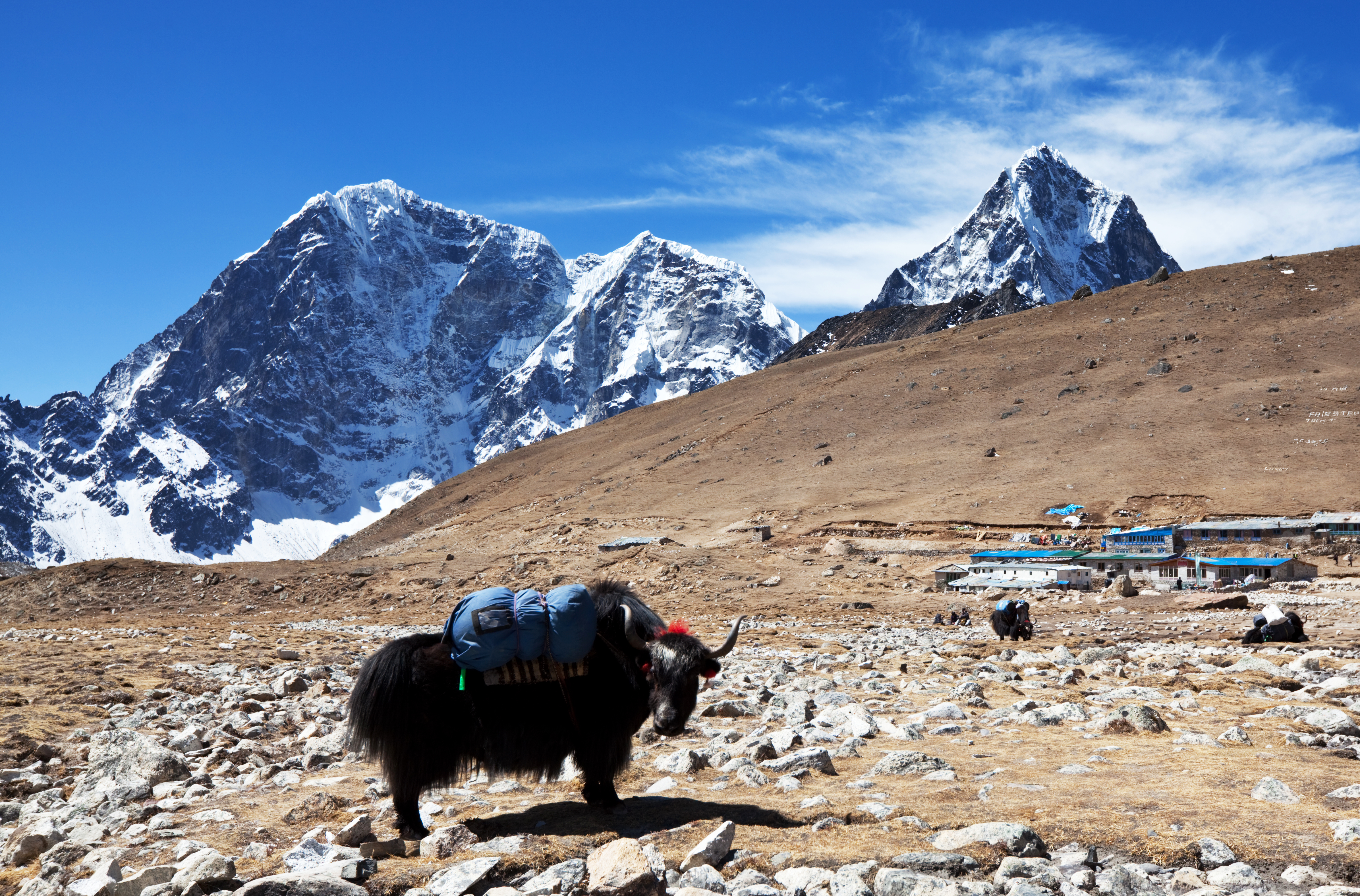 Leh Ladakh high mountain pass with dramatic sky and snow